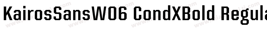 KairosSansW06 CondXBold Regular字体转换